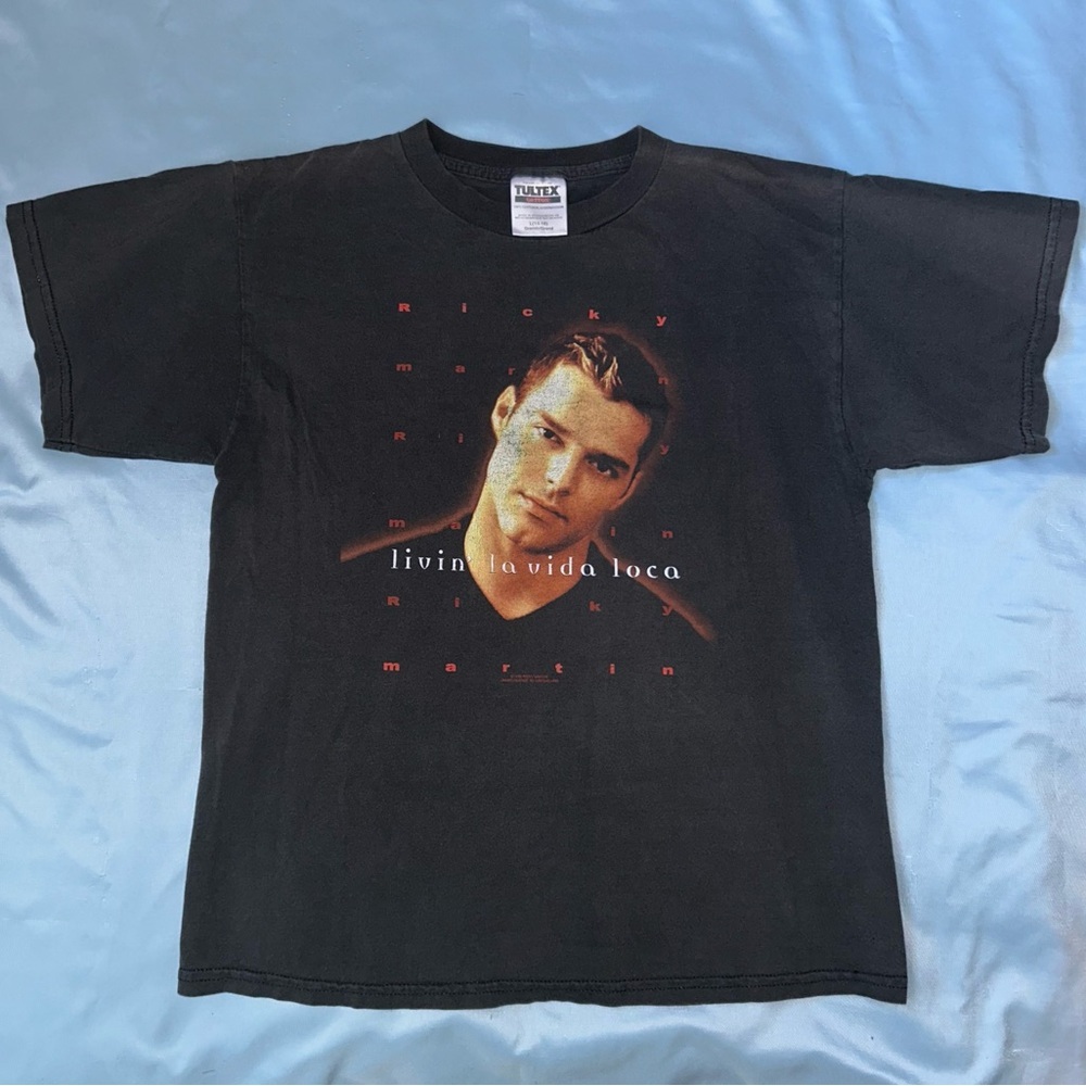 Vintage 90s Ricky Martin Livin La Vida Loca Tour T Size Youth 14-16/Adult Small